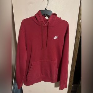 NIKE DARK RED HOODIE SIZE L